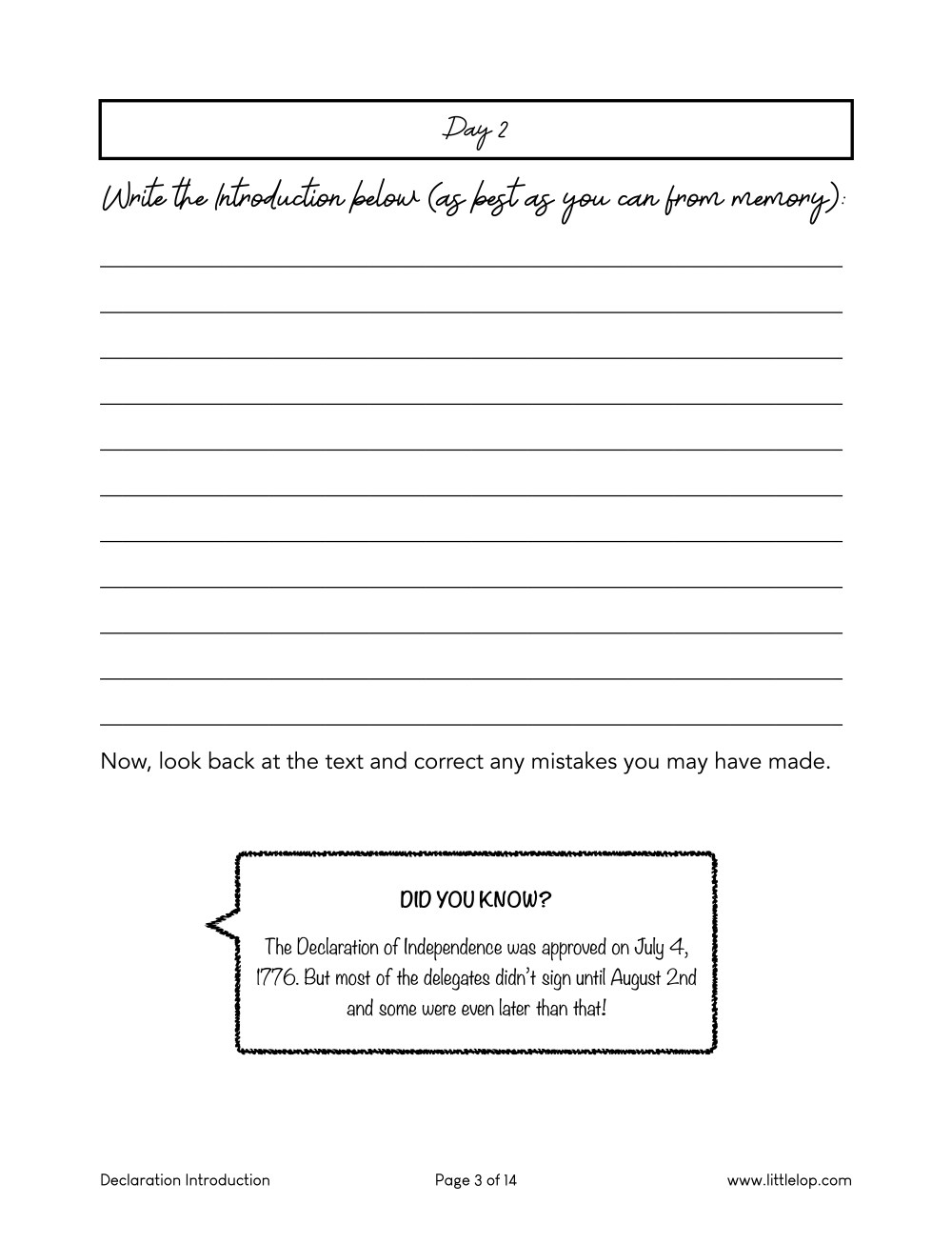 AMERICAN HISTORY: MEMORIZE the Introduction to the Declaration of Independence in 5 DAYS (PDF) - Image 2
