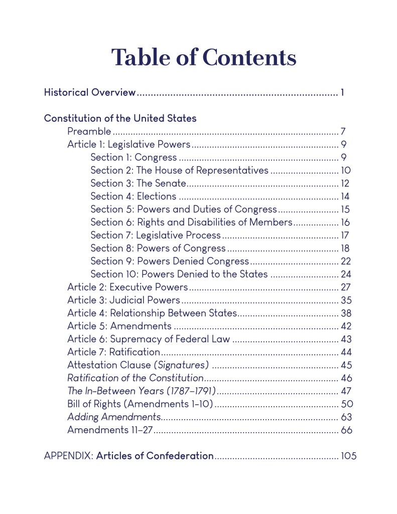 AMERICAN HISTORY WORKBOOK: U.S. Constitution