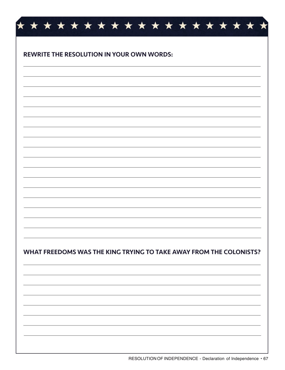 AMERICAN HISTORY: Declaration of Independence Workbook – Level 2 (PRINT EDITION) - Image 11