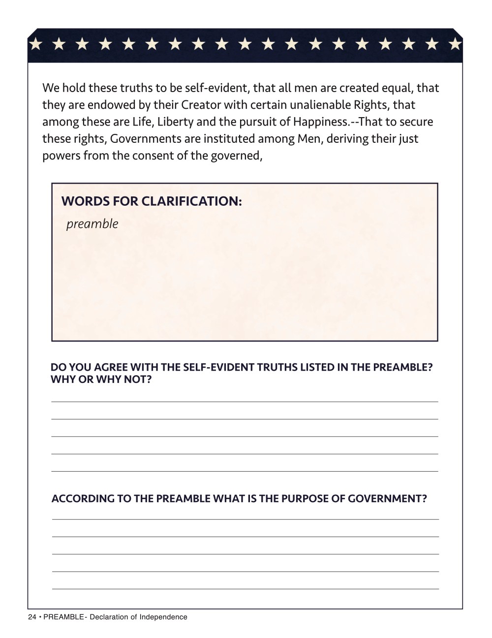 AMERICAN HISTORY: Declaration of Independence Workbook – Level 2 (PRINT EDITION) - Image 5