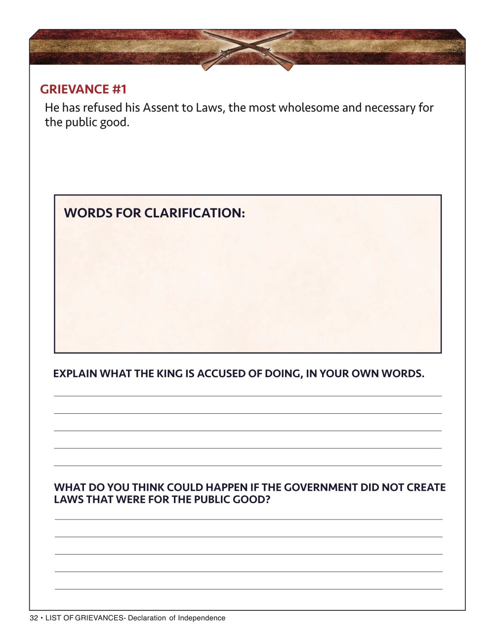 AMERICAN HISTORY: Declaration of Independence Workbook – Level 2 (PRINT EDITION) - Image 8